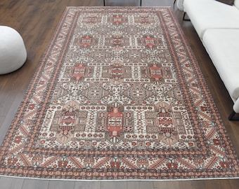 6x10 Vintage Oushak Rug, IKAT Rug, Area Rug, Turkish Rug, Handmade Wool Rug, Farmhouse Decor, One-of-a-Kind, Boho Decor, Oriental Carpet