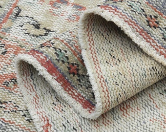 6'1x9'4 ft, PINK TURKISH RUG, Oushak Handmade Wool Vintage Rug, Pink Beige Area Rug, Farmhouse Decor, One-of-a-Kind, Anatolian Carpet Rug