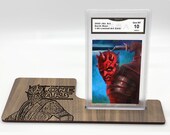 Darth Maul Card 1 of only 49 Made Custom Wood Display GEM 10 Clone Wars