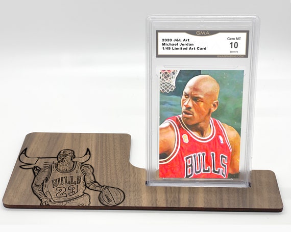 Michael Jordan Card 1 of only 49 Made Custom Wood Display GEM | Etsy België
