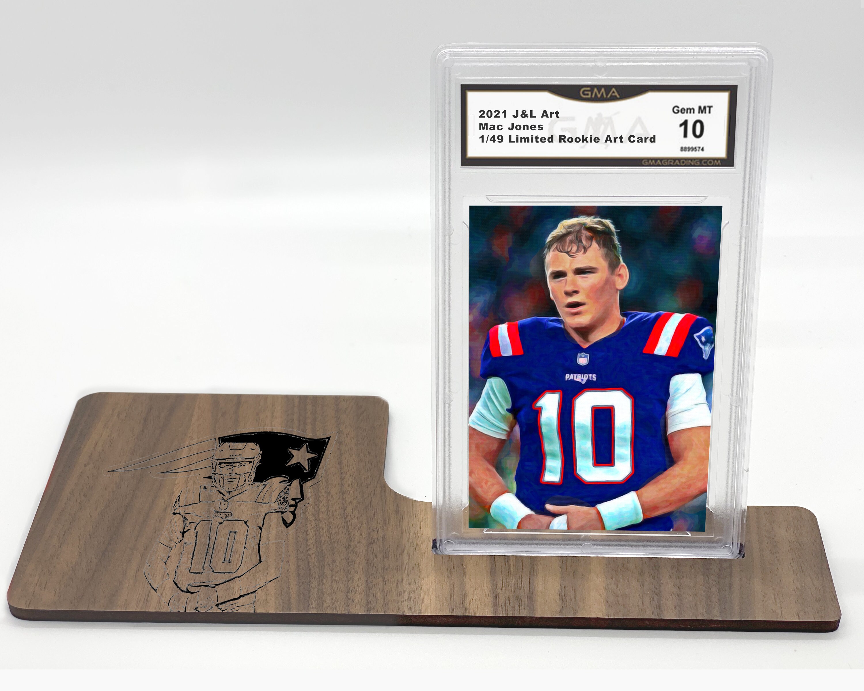 Mac Jones Card 1 of only 49 Made Custom Wood Display GEM 10 Etsy