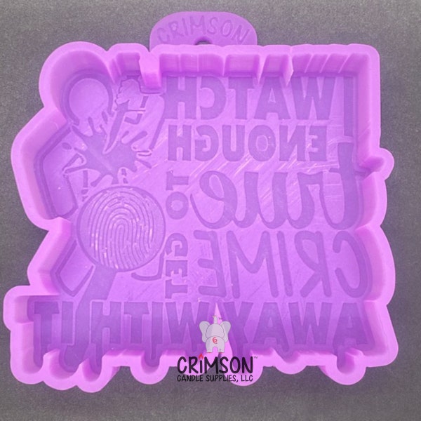I Watch True Crime Silicone Molds for Freshies, soaps, wax melts, crafts, air fresheners, freshie supplies halloween, crime shows,