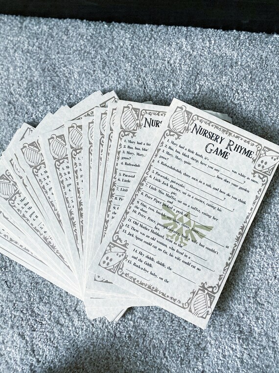 Zelda Baby Shower Game Etsy