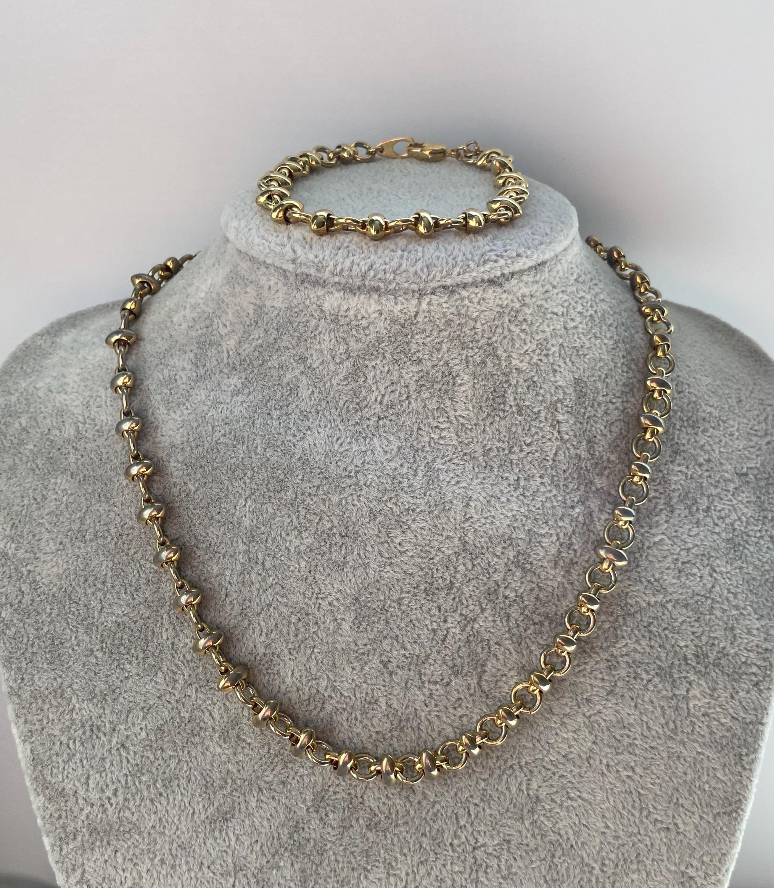 Collier Vintage Années 70 - Style Moderniste Pierre Cardin - Ras De Cou Argenté