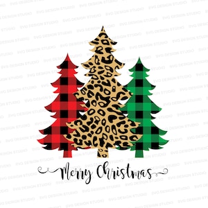 Christmas Tree Trio Merry Christmas SVG | Three Christmas Trees SVG | Merry Christmas Cut File Cricut | Silhouette