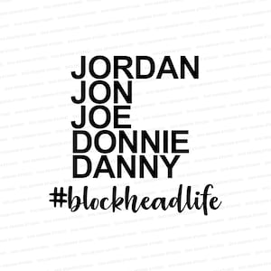 Blockhead Life With Names SVG | #Blockheadlife Design SVG | Blockhead Cutter File | Files for Cricut | Silhouette Files