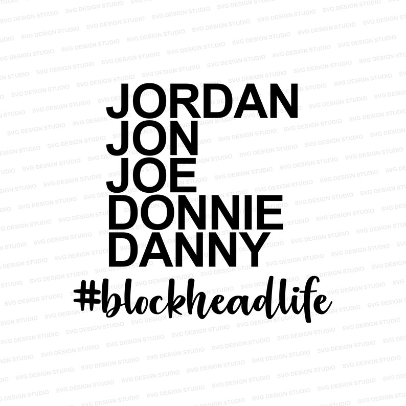 Blockhead Life With Names SVG blockheadlife Design SVG Etsy