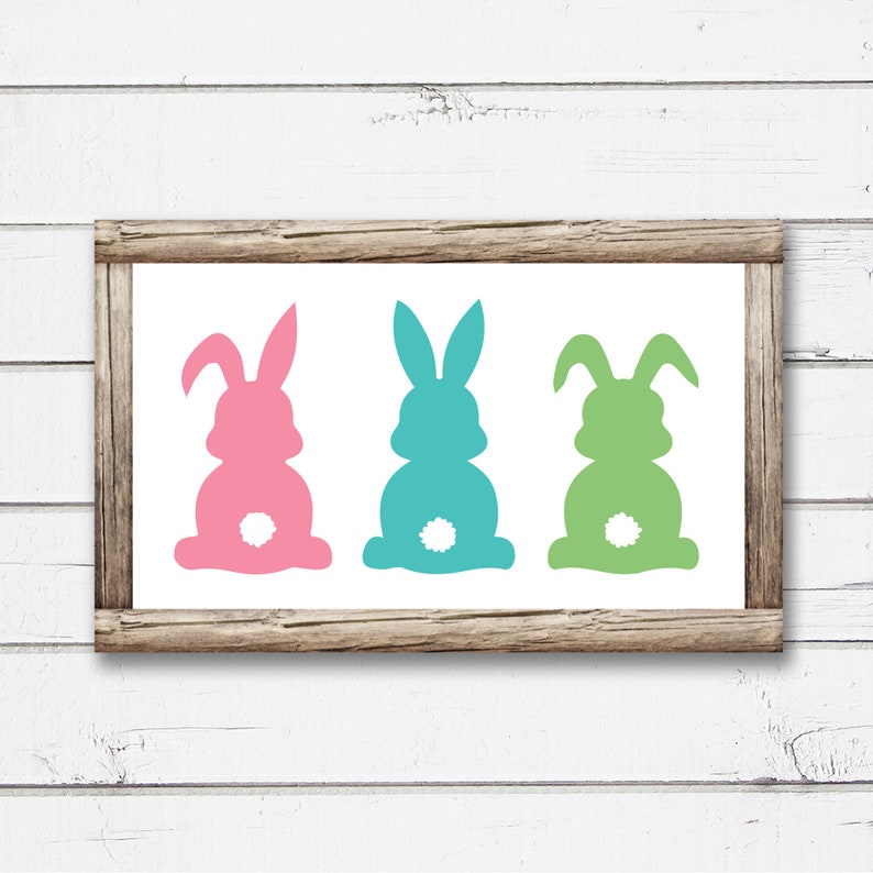 Download Easter Bunny Trio SVG Three Easter Bunny Figures Easter | Etsy