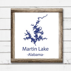 Martin Lake Silhouette SVG | Lake Martin Alabama Design Cutter File | Lake Life DXF | Svg Files for Cricut | Silhouette Files