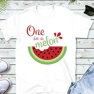 One In A Melon SVG, Summer Watermelon, Onesie svg, Watermelon svg, Summer file, Cut File Cricut, Silhouette