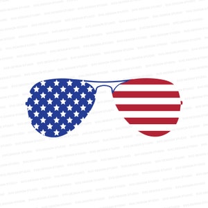 July 4th Flag Aviator Sunglasses SVG | Independence Day Glasses File | Fourth of July Glasses | Svg Files for Cricut | Silhouette