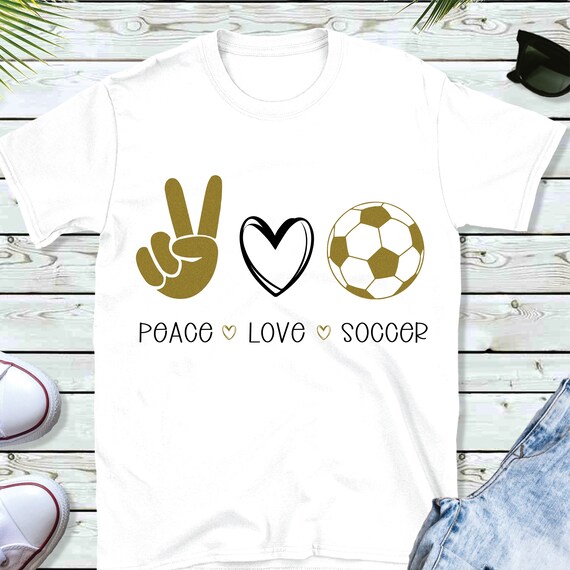 Peace Love Soccer SVG, Cricut & Silhouette Cut File (Digital Download)