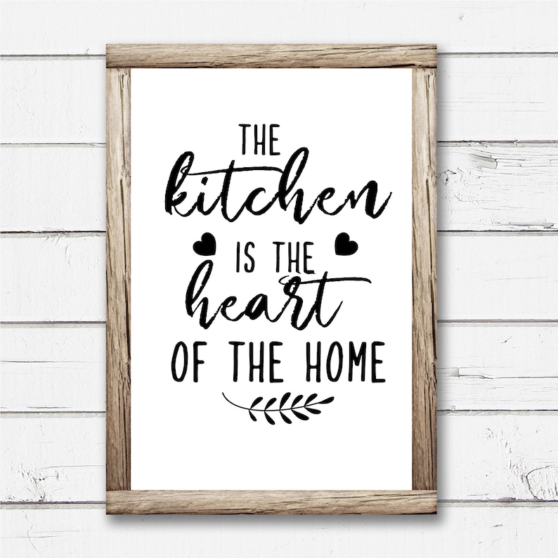 The Kitchen is the Heart of the Home SVG / Kitchen Graphic for Etsy