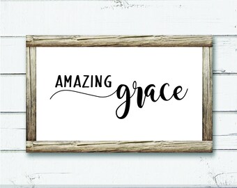 Amazing Grace SVG, DXF, PNG Files for Cricut & Silhouette (Digital Download)