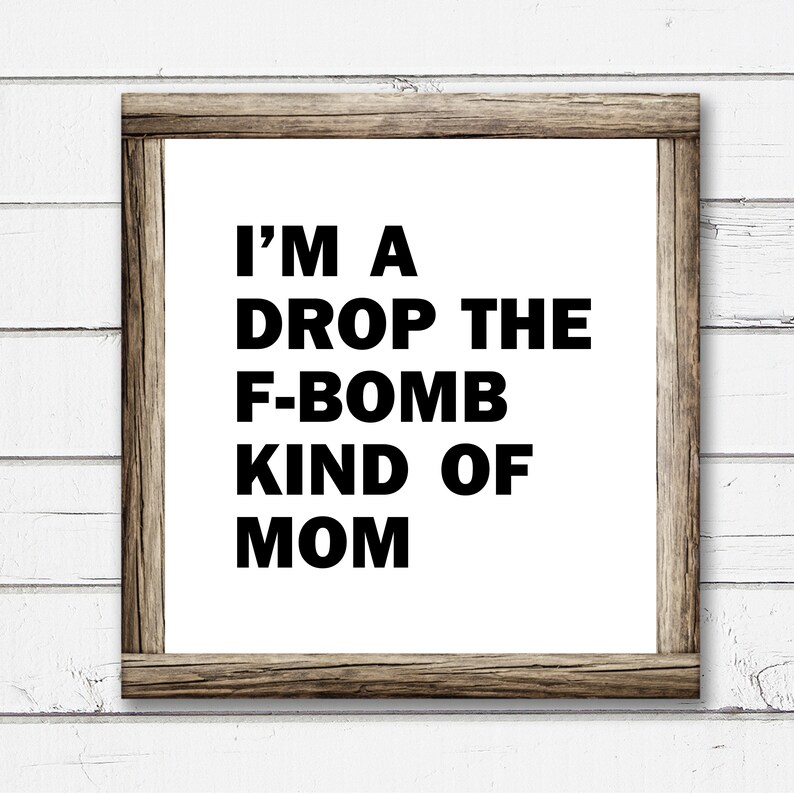 I'm A Drop the F-bomb Kind of Mom SVG Real Mom Shirt | Etsy