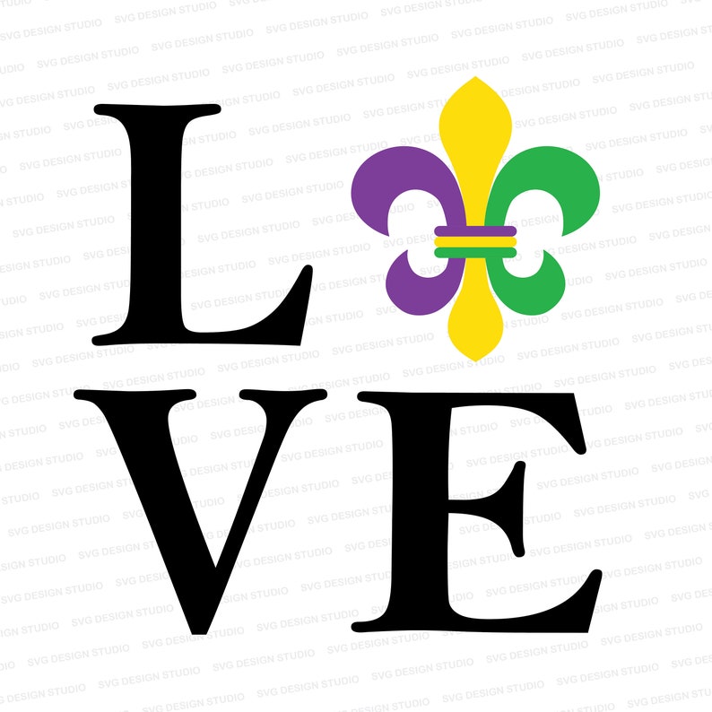 Download Mardi Gras Love Fleur de Lis Svg Mardi Gras Love Fleur Svg ...