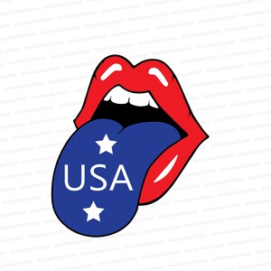Download Art Collectibles Clip Art Usa Luscious Lips Svg Patriotic Red Dxf White Usa Lips And Tongue Svg America Flag And Blue Usa Lips Svg Png 4th Of July Svg