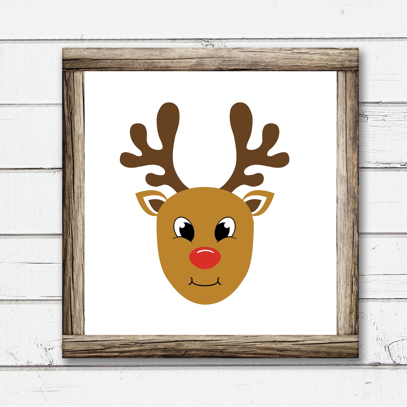 Download Boy Reindeer Face SVG Christmas Reindeer Face SVG Rudolph | Etsy