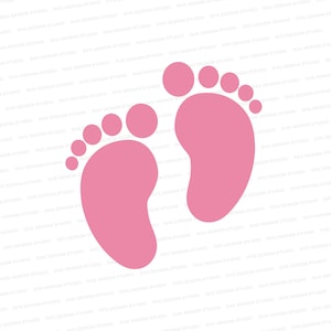 Mädchen Baby Füße SVG, Baby Shower SVG, Vectored Baby Füße, Süßes Baby svg, Onesie SVG, Cut Datei Cricut, Silhouette