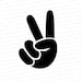 Peace Sign SVG / Hand Two Fingers SVG / Peace Hand Sign Cutter File ...
