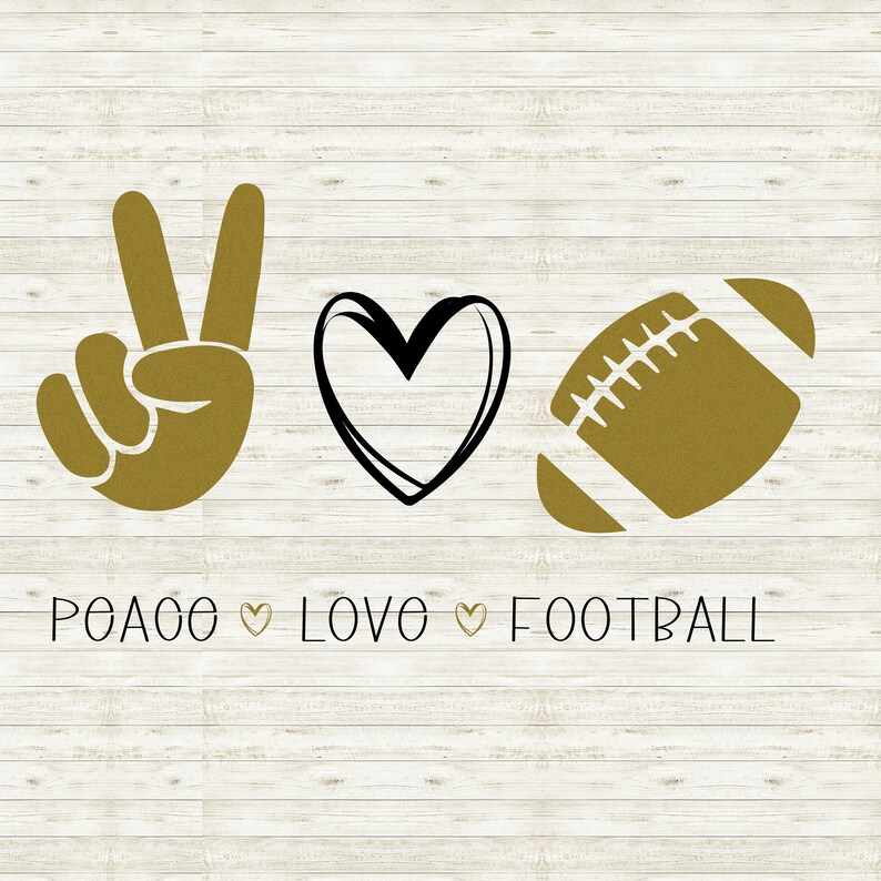 Download Peace Love Football/ Love Football SVG / Football Cutter ...