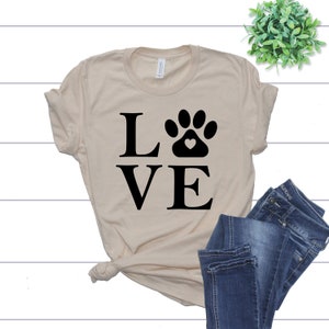 Perro Amor Pata SVG / Gato Amor Pata DXF / Amor Pata Camisa Svg Para Archivos Cricut / Silhouette