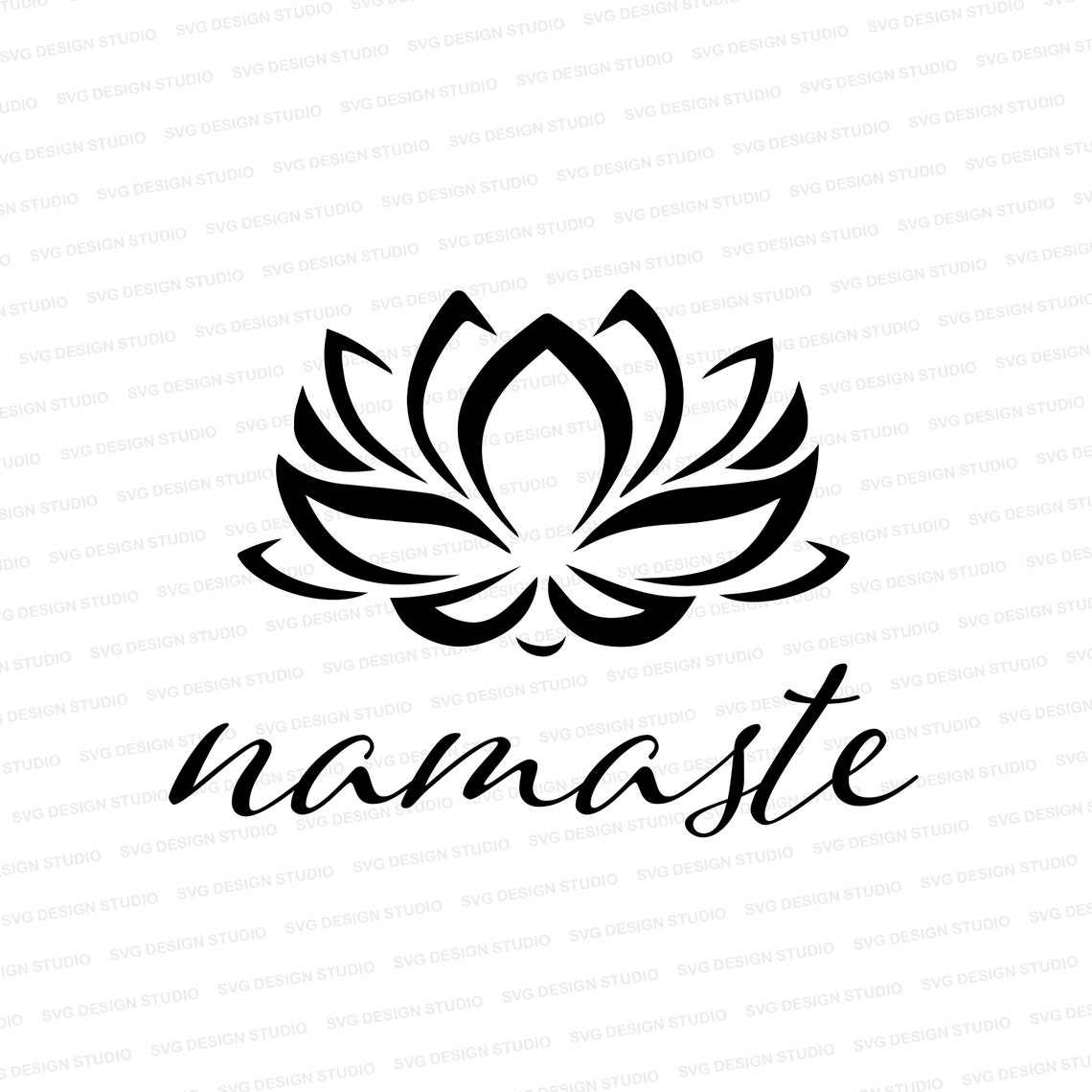 Namaste Lotus Flower Instant Download SVG / Namaste Yoga - Etsy
