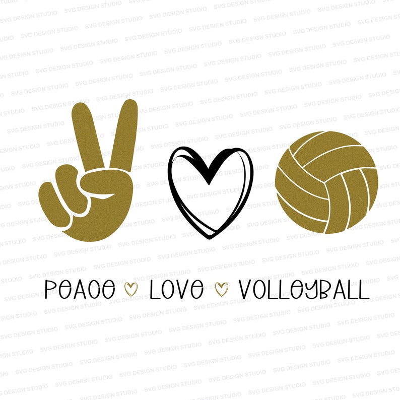 Download Peace Love Volleyball / Love Volleyball SVG / Volleyball | Etsy