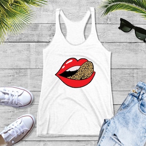 Teeth Biting Leopard Tongue | Luscious Lips | Red Lips svg | Rock Band T-shirt svg | Onesie svg | Hoodie svg | Cut File Cricut | Silhouette