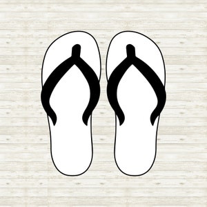 Flip Flops Svg, Beach Shoes Svg, Vectored Flip Flops, Svg for Cricut ...