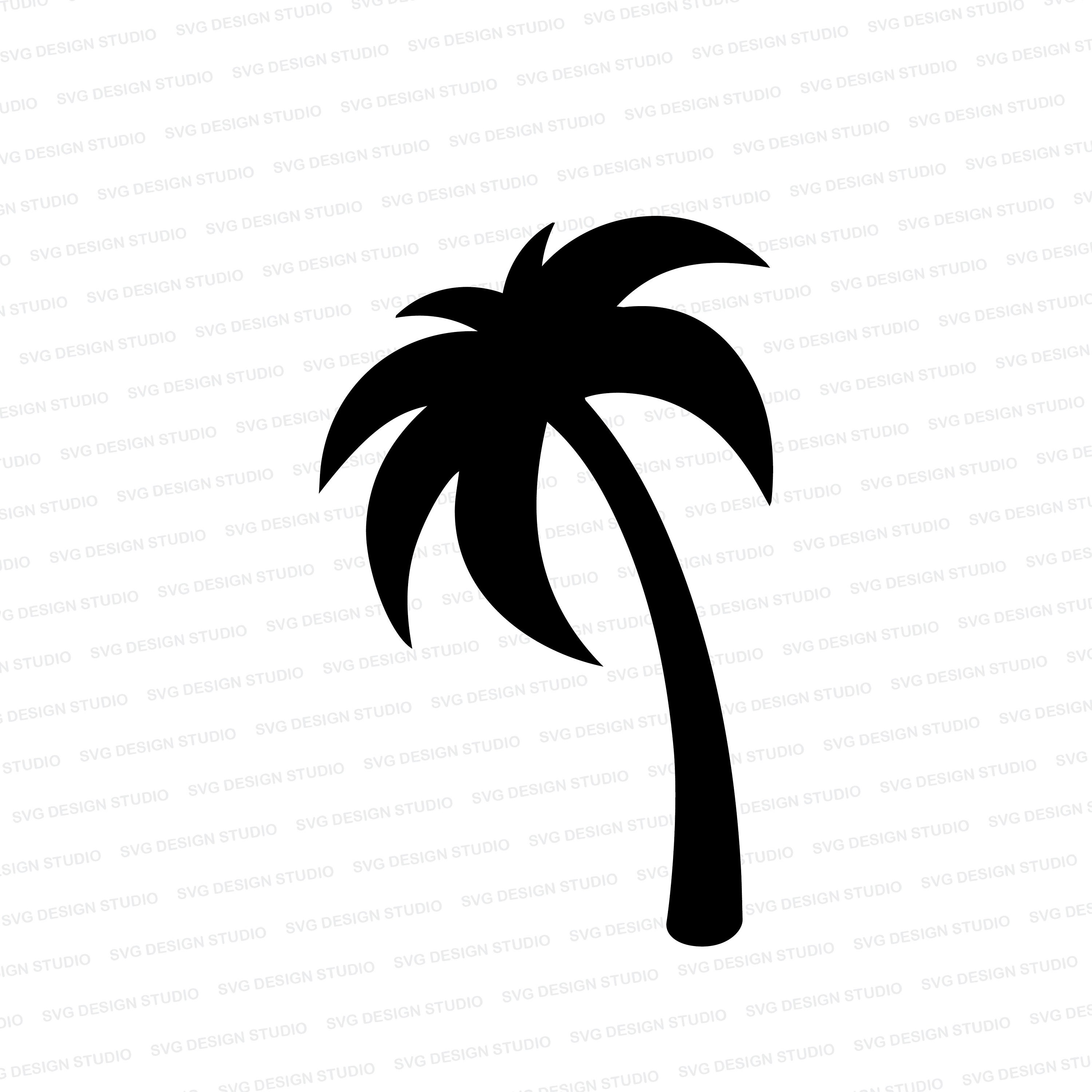 Palm Tree Silhouette Svg Dxf Png Cut Files For Your Diy Cricut Projects ...