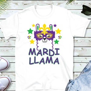Mardi Llama SVG / Mardi Gras Llama SVG / Mardi Gras Tuesday Svg / Svg Files for Cricut / Silhouette Files