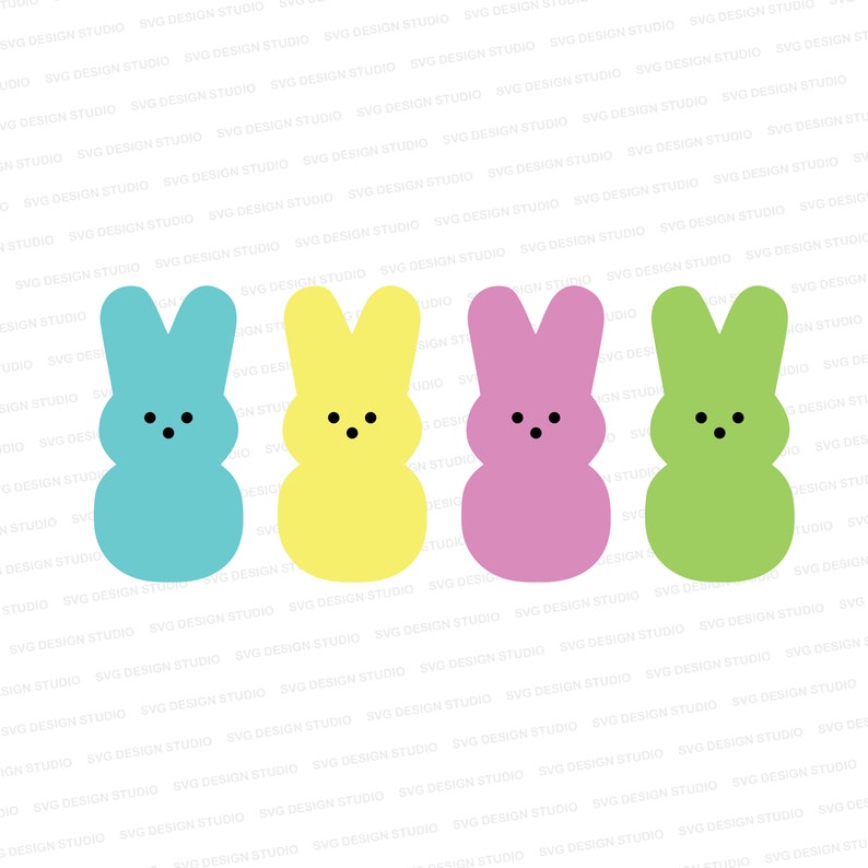 Easter Peeps Svg Easter Bunny Peeps Svg Dxf Eps Png Peeps - Etsy