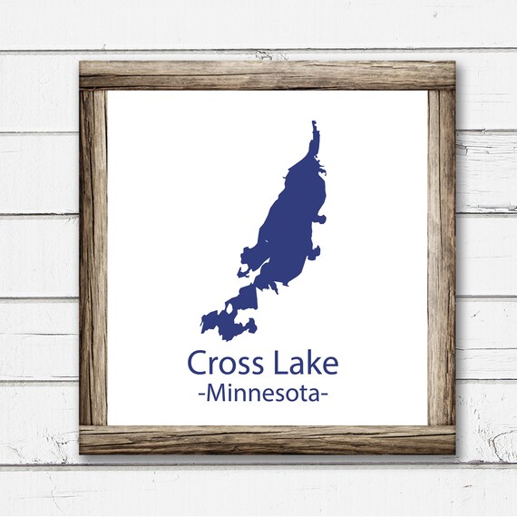 Cross Lake Silhouette SVG Cross Lake Minnesota Cross Lake Etsy Singapore