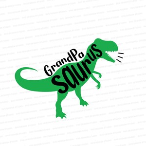 Grampy Saurus SVG | T-Rex Grandpa SVG | Grampa Dinosaur Cut File Cricut | Silhouette