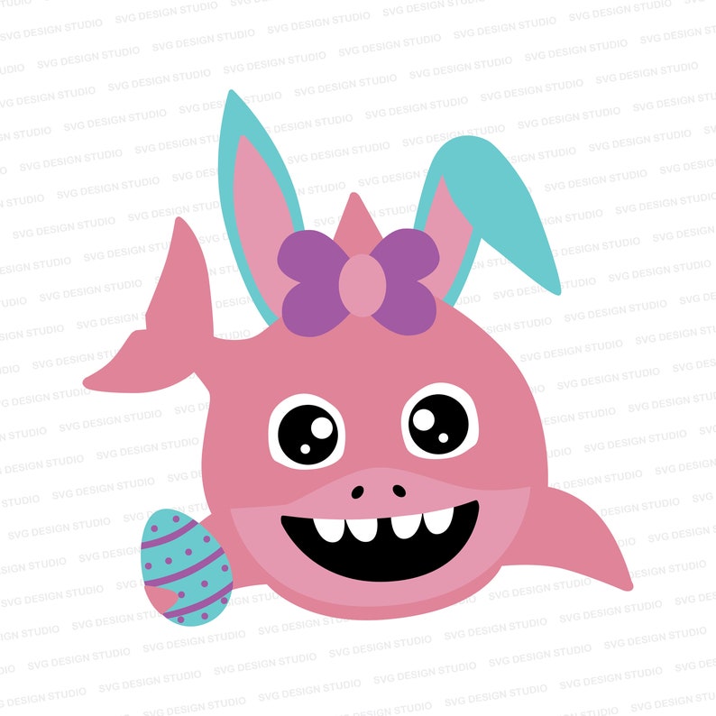Download Easter Shark Svg Bunny Shark Svg Shark Girl Svg Easter | Etsy