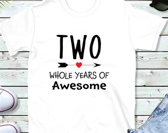Two Whole Years of Awesome SVG, Kid's Second Year svg, Cute Kid Design svg, Cut file Cricut, Silhouette
