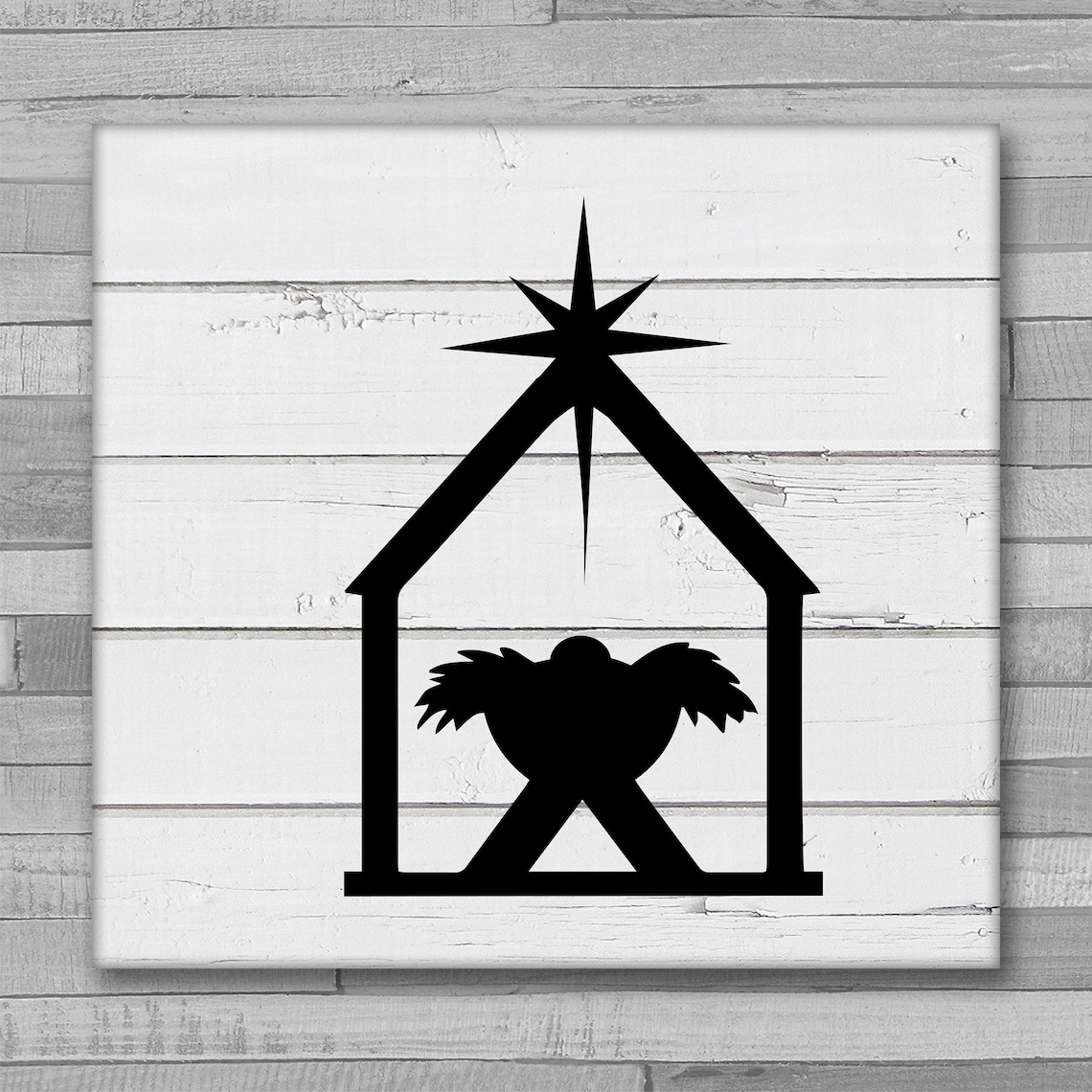 Manger SVG Christmas Manger Silhouette SVG Stable And Etsy