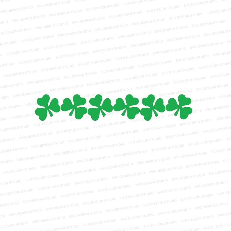 Shamrock Lines SVG / Light Green and Dark Green Shamrocks SVG Etsy