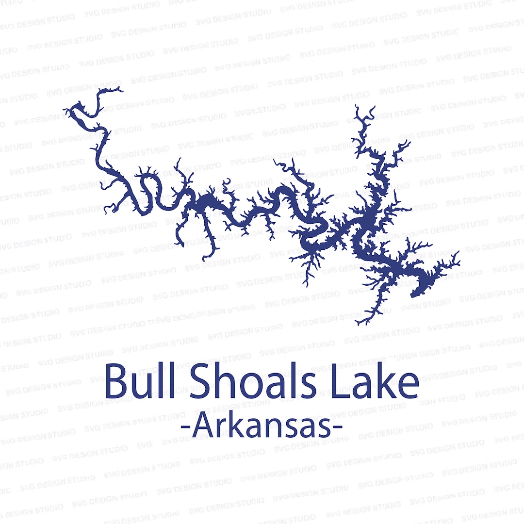 Bull Shoals Lake Missouri Silhouette SVG Bull Shoals Lake Etsy