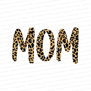 Mom Leopard Print SVG | Mom Shirt Design Svg | DXF EPS | Silhouet | Cricut | Bestanden knippen