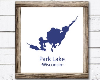 Park Lake Silhouette SVG | Park Lake Wisconsin Design Cutter File | Svg Files for Cricut | Silhouette Files