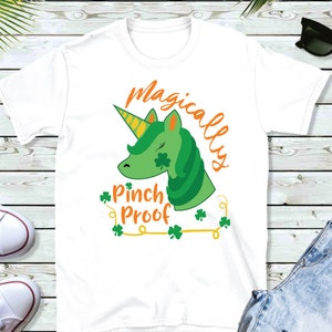 Magically Pinch Proof  SVG / St. Patrick&#39;s Day Unicorn SVG / Shamrock unicorn SVG / Svg Files for Cricut / Silhouette Files