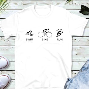 Swim Bike Run SVG | Triathlon svg | Bicycle silhouette svg | Running svg | Clipart | Vinyl cut files | Cricut Silhouette Cutter File