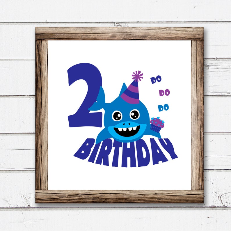 Download Two Year Old Birthday Boy Svg Shark 2nd Birthday for Boy ...