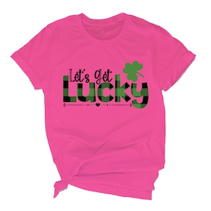 Tengamos suerte SVG, Día de San Patricio Tengamos suerte camisa SVG, Camisa del día de San Paddy SVG, Archivos SVG para Cricut, Archivos de silueta