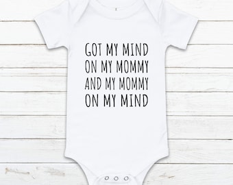 Got My Mind On My Mommy SVG, Cute Baby svg, Love Mom svg, Onesie SVG, Cut file Cricut, Silhouette