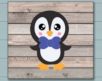 Boy Penguin Svg, Vectored Penguin Boy, Boy Penguin Svg files for Cricut Silhouette