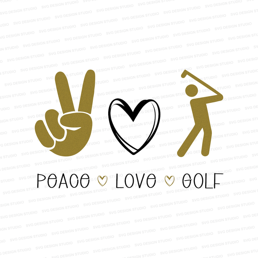 Peace Love Golf Love Golf SVG Golf Cutter File Golf DXF / Svg Files for
