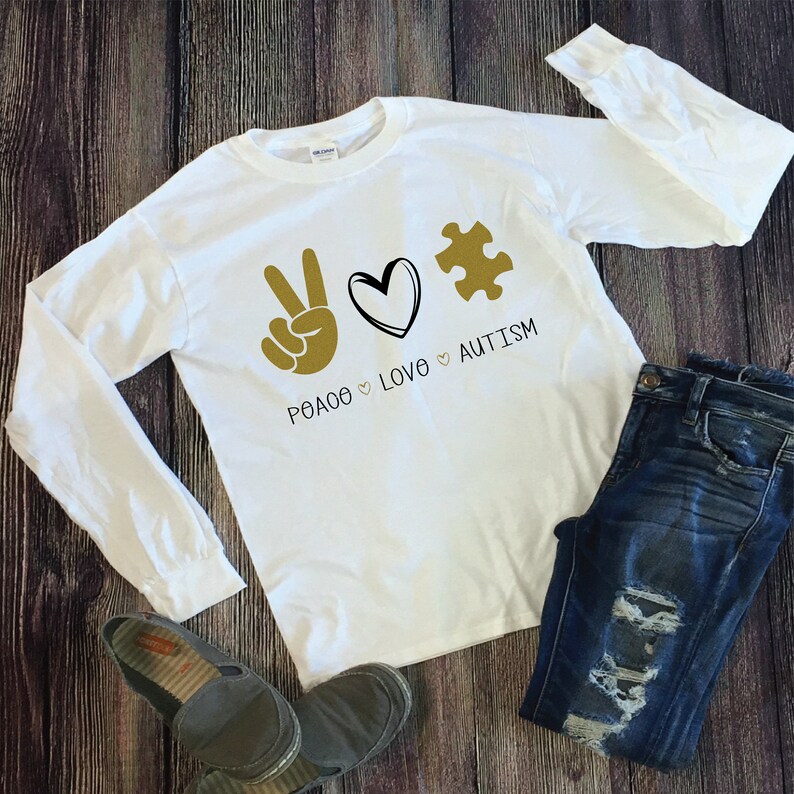 Download Peace Love Autism SVG / Autism Love Design / Autism and | Etsy